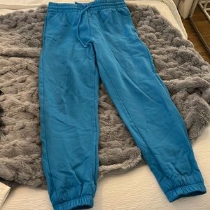 TNA extra fleece boyfriend sweats in blue